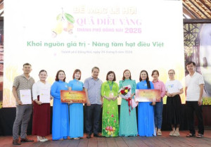 Phường Đồng Xoài xuất sắc đạt Giải Nhất Hội thi Ẩm thực “Hương vị Ba miền - Câu chuyện cây điều”, tại lễ hội “quả điều vàng” năm 2026