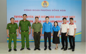 Công đoàn phường Đồng Xoài đẩy mạnh tuyên truyền pháp luật cho công nhân lao động trong tháng công nhân năm 2026