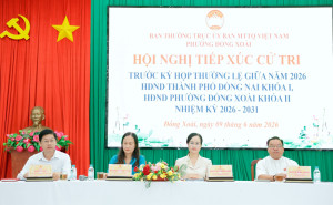 Phường Đồng Xoài tổ chức hội nghị tiếp xúc cử tri trước kỳ họp thường lệ giữa năm 2026