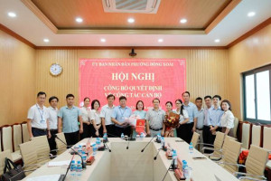UBND phường Đồng Xoài công bố quyết định bổ nhiệm cán bộ lãnh đạo quản lý