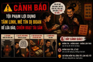 Cảnh báo tội phạm lợi dụng tâm linh, mê tín dị đoan để lừa đảo, chiếm đoạt tài sản