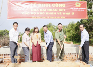 Khởi công xây dựng Nhà Đại đoàn kết cho hộ gia đình khó khăn tại khu phố 2, phường Đồng Xoài
