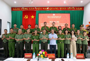 Công an phường Đồng Xoài sơ kết công tác quý III và 9 tháng đầu năm 2026