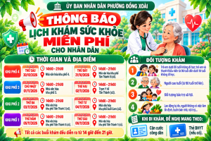 Phường Đồng Xoài tiếp tục triển khai khám sức khỏe miễn phí...