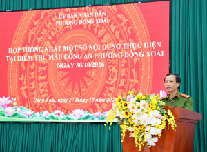 Phường Đồng Xoài thống nhất kế hoạch thu nhận mẫu ADN thân...