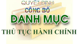 Quyết định về việc công bố danh mục Thủ tục hành chính sửa đổi, bổ sung
