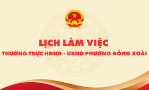 LỊCH LÀM VIỆC CỦA THƯỜNG TRỰC HĐND, UBND PHƯỜNG (Tuần thứ...
