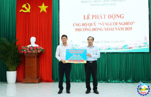 PHƯỜNG ĐỒNG XOÀI PHÁT ĐỘNG QUỸ "VÌ NGƯỜI NGHÈO" NĂM 2025