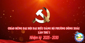 CHÀO MỪNG ĐẠI HỘI ĐẢNG BỘ PHƯỜNG ĐỒNG XOÀI LẦN THỨ I NHIỆM KỲ 2025-2030