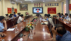 Quang cảnh hội nghị tại điểm cầu Ủy ban MTTQ Việt Nam thành phố Đồng Nai.