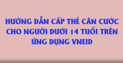 Hướng dẫn cấp thẻ căn cước cho người dưới 14 tuổi trên ứng dụng VNeID