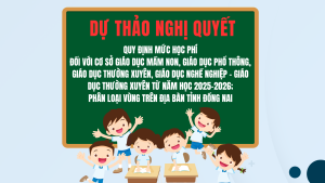 Truyền thông hồ sơ dự thảo Nghị quyết quy định mức học phí đối với cơ sở giáo dục mầm non, giáo dục phổ thông, giáo dục thường xuyên, giáo dục nghề nghiệp - giáo dục thường xuyên từ năm học 2025-2026; phân loại vùng trên địa bàn tỉnh Đồng Nai