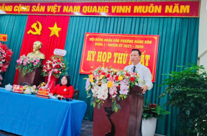 Kỳ họp thứ nhất - Hội đồng nhân dân phường Hàng Gòn khóa I, nhiệm kỳ 2021- 2026