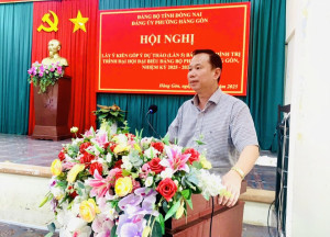 Đảng ủy phường Hàng Gòn tổ chức hội nghị họp mặt và lấy ý kiến góp ý Dự thảo (lần 5) Văn kiện Đại hội đại biểu Đảng bộ phường Hàng Gòn lần thứ I, nhiệm kỳ 2025- 2030