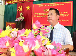 Đảng ủy phường Hàng Gòn tổ chức Hội nghị thông báo nhanh về kết quả Hội nghị lần thứ 13 Ban Chấp hành Trung ương Đảng khóa XIII và Hội nghị lần thứ nhất Ban Chấp hành Đảng bộ tỉnh Đồng Nai.