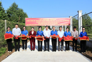 PHƯỜNG HÀNG GÒN KHÁNH THÀNH CÔNG TRÌNH BÊ TÔNG HÓA TUYẾN ĐƯỜNG LIÊN TỔ 9, 10, 15 KHU PHỐ ĐỒI RÌU