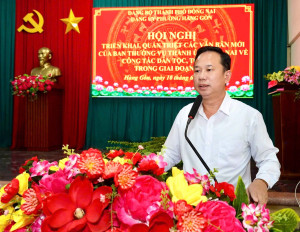 HỘI NGHỊ TRIỂN KHAI CÁC VĂN BẢN MỚI CỦA BAN THƯỜNG VỤ THÀNH ỦY ĐỒNG NAI VỀ CÔNG TÁC DÂN TỘC, TÔN GIÁO TRONG GIAI ĐOẠN MỚI.