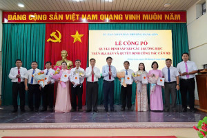 PHƯỜNG HÀNG GÒN CÔNG BỐ CÁC QUYẾT ĐỊNH SẮP XẾP CÁC CƠ SỞ GIÁO DỤC VÀ CÔNG TÁC CÁN BỘ CÁC TRƯỜNG HỌC