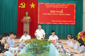 PHƯỜNG HÀNG GÒN TỔ CHỨC HỘI NGHỊ GIAO BAN CẤP ỦY THÁNG...