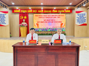Hội đồng nhân dân phường Hố Nai tổ chức kỳ họp thứ 4 - kỳ họp chuyên đề năm 2026