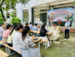Khởi công công trình sửa chữa cơ sở vật chất Trường THCS Võ Trường Toản