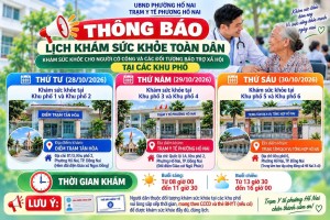 Thông báo lịch khám sức khỏe dành cho người có công và đối tượng bảo trợ xã hội tại các khu phố
