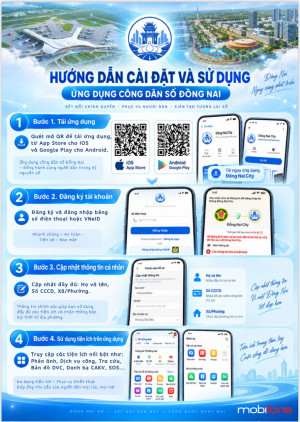 Hướng dẫn cài đặt và sử dụng ứng dụng công dân số Đồng Nai