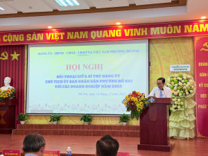 PHƯỜNG HỐ NAI TỔ CHỨC HỘI NGHỊ GẶP GỠ ĐỐI THOẠI VỚI DOANH NGHIỆP