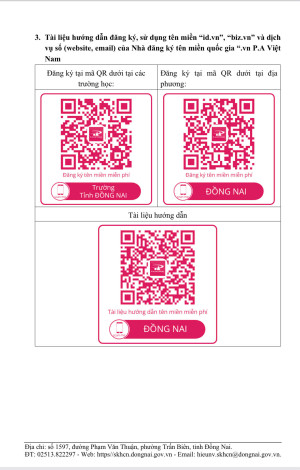Triển khai Chương trình hiện diện trực tuyến với tên miền quốc gia “.vn” trên địa bàn tỉnh Đồng Nai