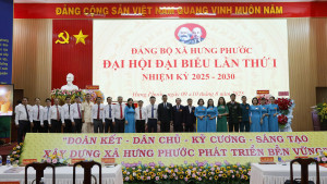 Đại hội Đảng bộ xã Hưng Phước lần thứ nhất: Quyết tâm xây dựng xã biên giới phát triển bền vững