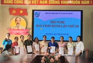 Hội LHPN xã Hưng Phước tổ chức hội nghị  BCH lần thứ III