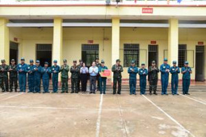 Đoàn kiểm tra của Quân khu 7, Bộ Chỉ huy Quân sự tỉnh Đồng Nai Kiểm tra Chốt dân quân thường trực biên giới tại xã Hưng Phước