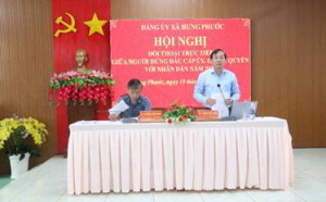Lãnh đạo xã hưng phước đối thoại trực tiếp với nhân dân