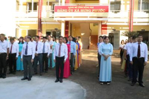 Xã Hưng Phước Sinh Hoạt Chào Cờ Đầu Tháng