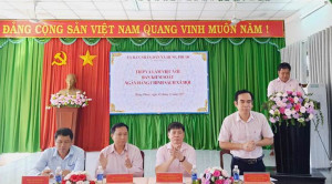 Đoàn kiểm tra, giám sát Hội đồng quản trị Ngân hàng Chính sách xã hội làm việc tại xã Hưng Phước