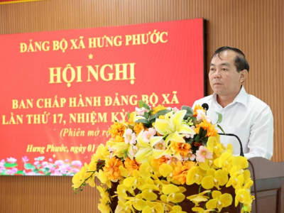 ĐẢNG BỘ XÃ HƯNG PHƯỚC THỰC HIỆN ĐẠT 19/20 CHỈ TIÊU NGHỊ QUYẾT NĂM 2026