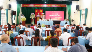 Hội nghị cán bộ chủ chốt hiện quy trình kiện toàn, bổ sung vào Ban Chấp hành Đảng bộ xã nhiệm kỳ 2025-2030.