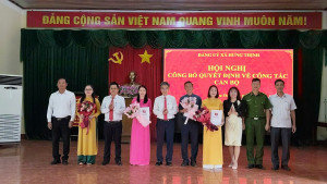 Xã Hưng Thịnh trao Quyết định bổ nhiệm cán bộ quản lý