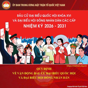 Quy định hướng dẫn vận động bầu cử đại biểu Quốc hội khóa XVI và Đại biểu HĐND các cấp nhiệm kỳ 2026 - 2031