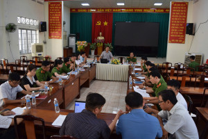 Đoàn kiểm tra Công an tỉnh làm việc với xã Hưng Thịnh về công tác phòng, chống ma túy