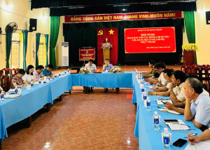 Hội nghị giao ban công tác Quý I với các Chi, Đảng bộ trực thuộc Đảng ủy xã