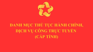 DANH MỤC THỦ TỤC HÀNH CHÍNH, DỊCH VỤ CÔNG TRỰC TUYẾN THUỘC PHẠM VI CHỨC, NĂNG QUẢN LÝ NHÀ NƯỚC CỦA CÁC SỞ, BAN, NGÀNH, ỦY BAN NHÂN DÂN CÁC XÃ, PHƯỜNG TRÊN ĐỊA BÀN THÀNH PHỐ ĐỒNG NAI (TTHC cấp tỉnh)