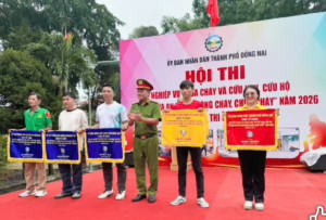 XÃ HƯNG THỊNH ĐẠT GIẢI NHÌ TOÀN ĐOÀN TẠI HỘI THI NGHIỆP VỤ CHỮA CHÁY VÀ CỨU NẠN, CỨU HỘ “TỔ LIÊN GIA AN TOÀN PCCC” CỤM THI SỐ 5 NĂM 2026