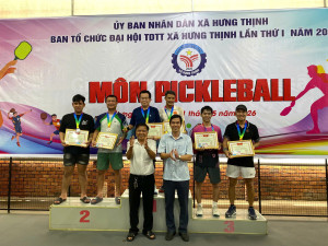 SÔI NỔI GIẢI PICKLEBALL TẠI ĐẠI HỘI THỂ DỤC THỂ THAO XÃ HƯNG THỊNH LẦN THỨ I, NĂM 2026