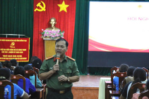 Công an xã Hưng Thịnh phối hợp Hội Liên hiệp Phụ nữ xã tổ chức hội nghị tuyên truyền, phổ biến pháp luật về phòng, chống tội phạm xâm hại tình dục trẻ em