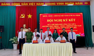 Hội nghị ký kết quy chế phối hợp công tác giữa thường trực HĐND, UBND, UBMTTQ Việt Nam xã nhiệm kỳ 2026-2031.