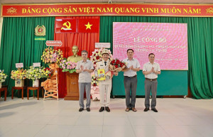 Thiếu tá Trang Minh Cảnh, Trưởng Công an xã Hưng Thịnh được điều động đến nhận công tác và giữ chức vụ Trưởng Công an phường Trảng Bom.