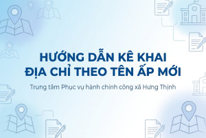 Bìa minh họa hướng dẫn kê khai địa chỉ ấp mới