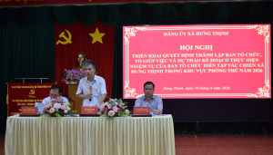 Hội nghị triển khai Quyết định thành lập Ban Tổ chức, Tổ giúp việc và dự thảo Kế hoạch thực hiện nhiệm vụ của Ban Tổ chức diễn tập tác chiến xã Hưng Thịnh trong khu vực phòng thủ năm 2026