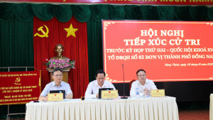 Đại biểu Quốc hội tiếp xúc cử tri xã Hưng Thịnh và xã Bàu Hàm  trước kỳ họp thứ 2 Quốc hội khoá XVI